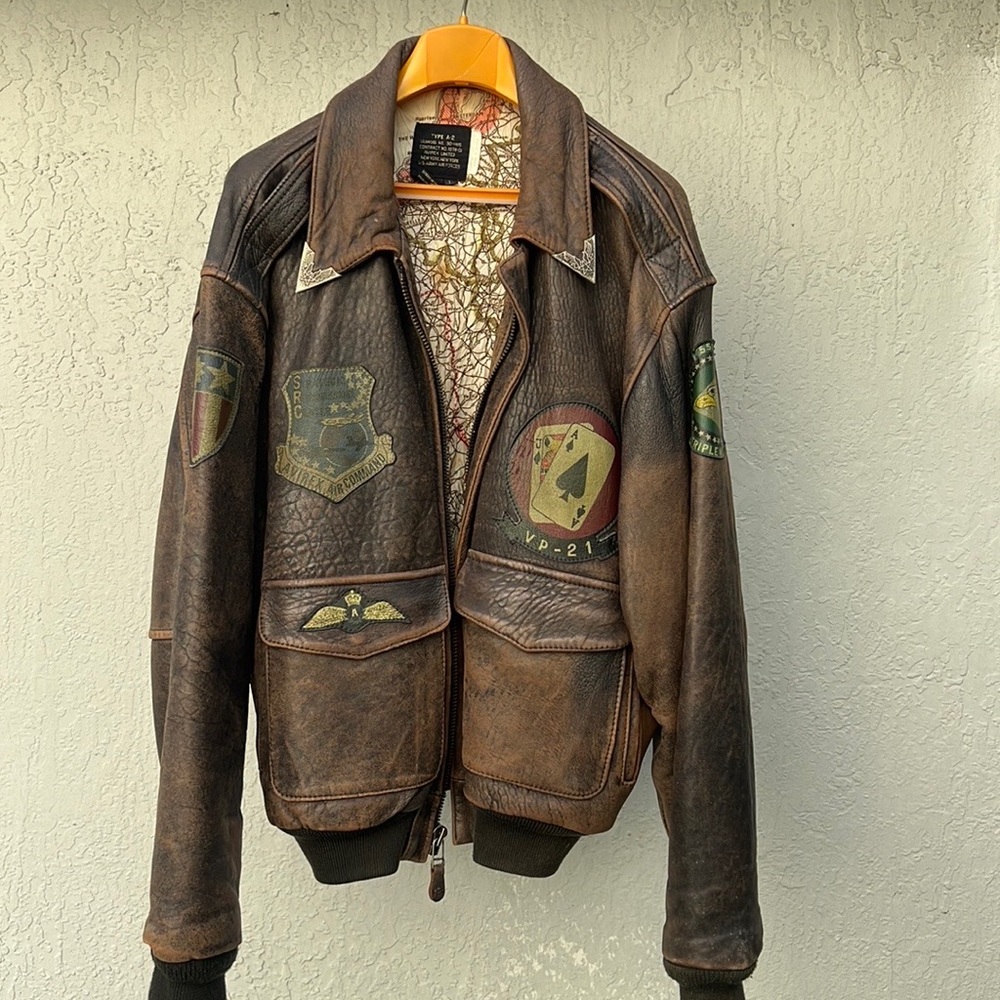Vintage Avirex Leather Aviator Jacket